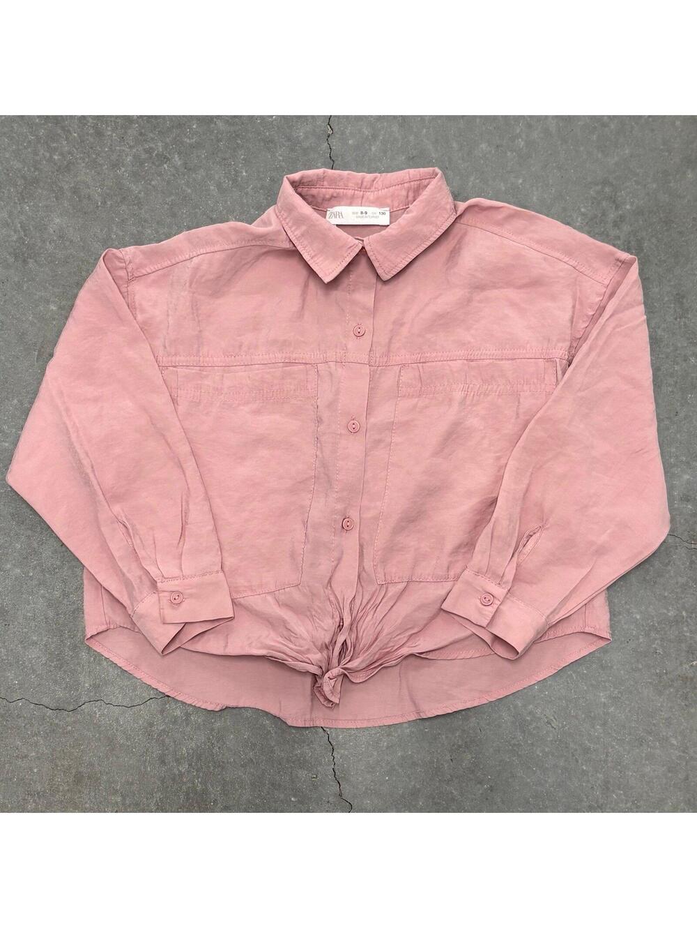 ZARA Kids Long Sleeve Pink Modal Shirt
